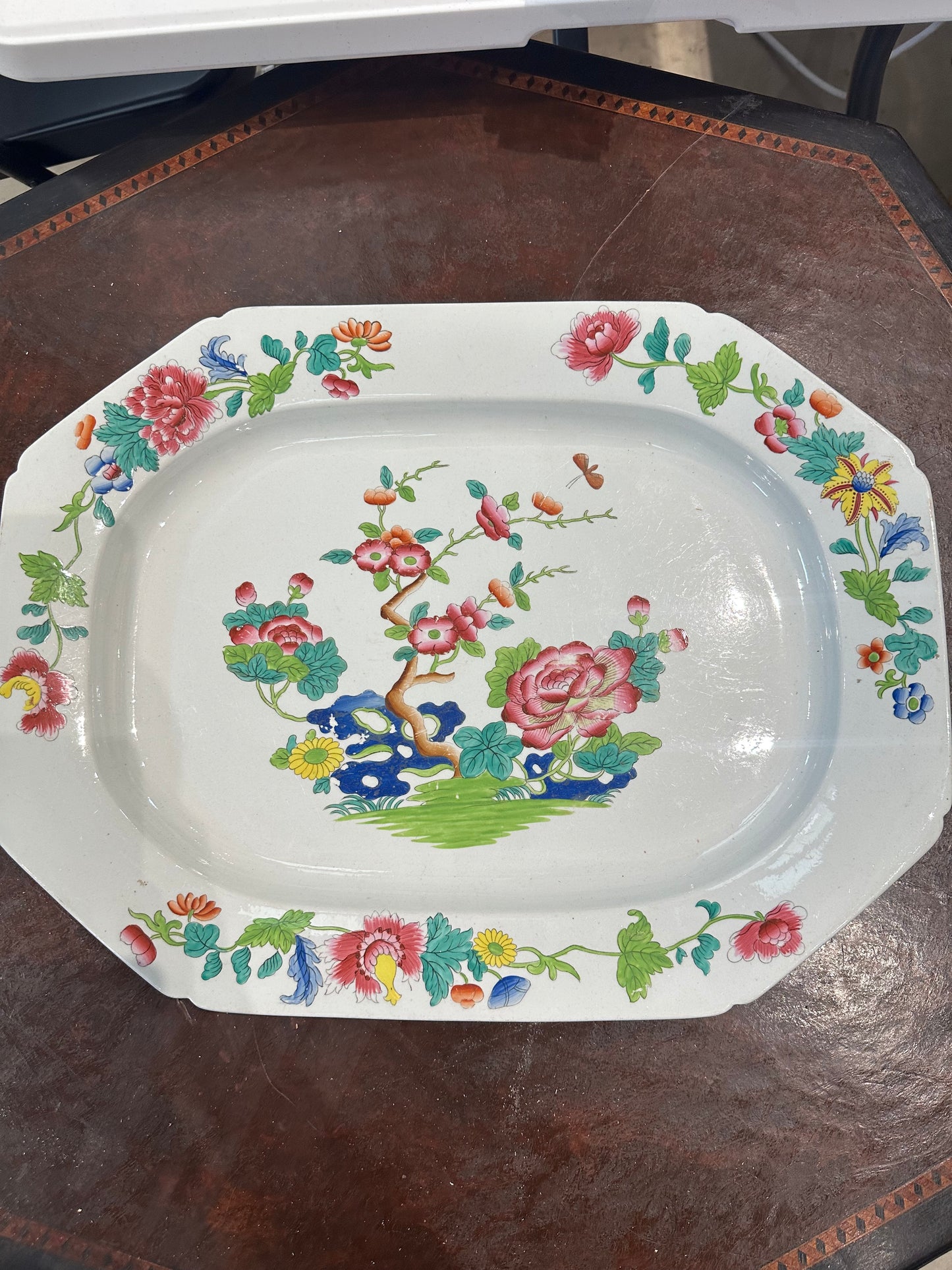 Spode Indian Tree 19" Large Platter with Drip Tray Insert