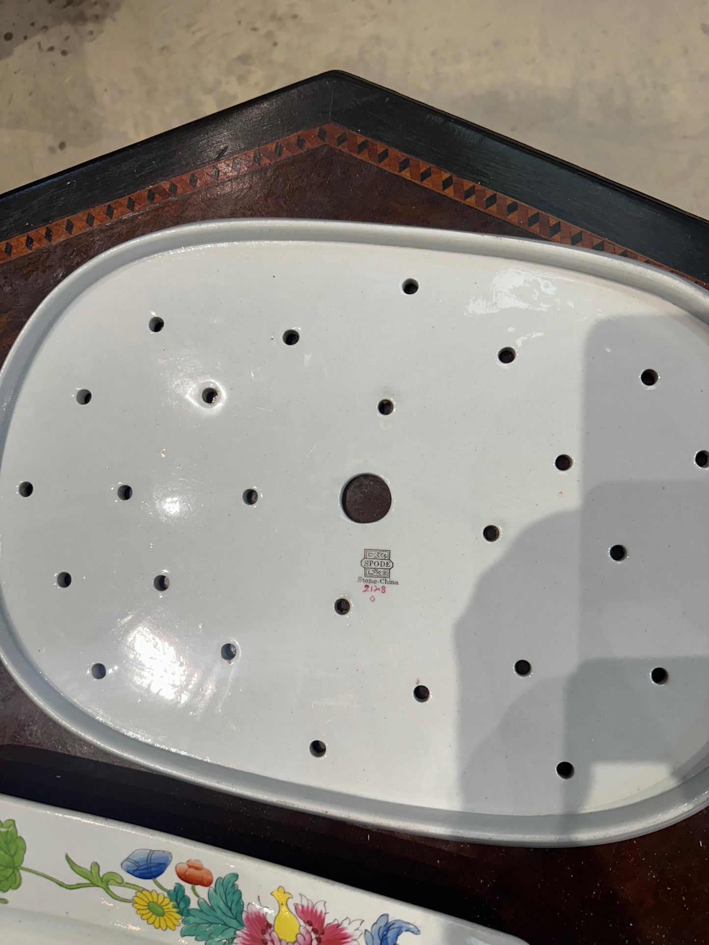 Spode Indian Tree 19" Large Platter with Drip Tray Insert