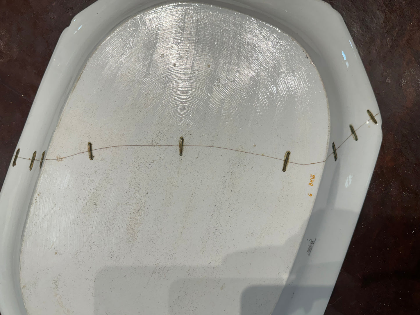 Large Spode “Indian Tree” 19" Platter with Staple Repair