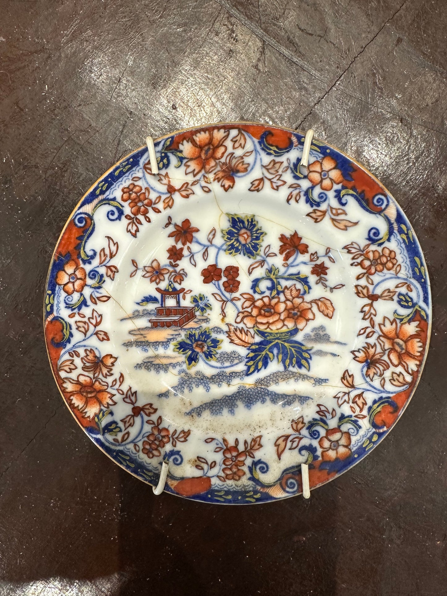 Amherst Japan Mini Decorative Plate – Imari Palette with Pagoda Scene