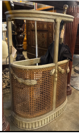 Antique French Cane Umbrella Stand
