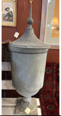 Antique Zinc Covered Garden Urn