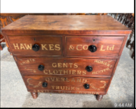 Victorian Mahogany Dresser with Writing