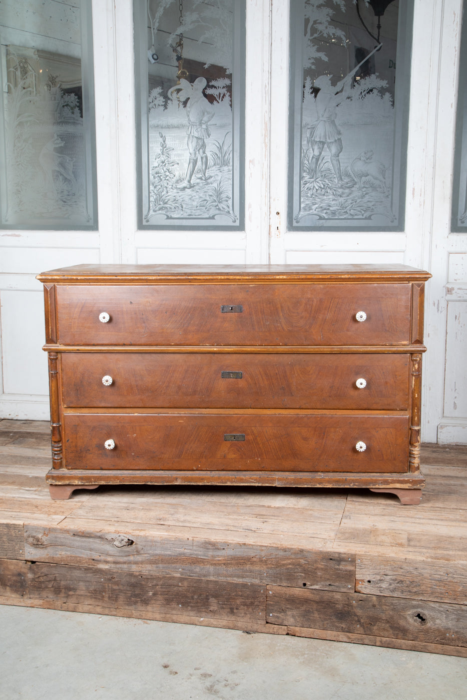 brown dresser with white knobs Diary of a Crafty Lady: Hand Painted Dresser Drawer Knobs