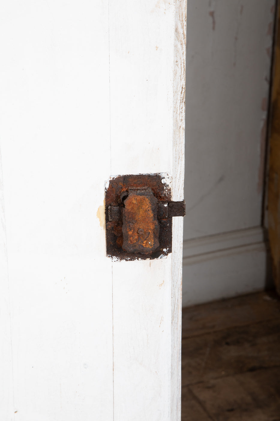 French-Style Painted Demilune Cabinet