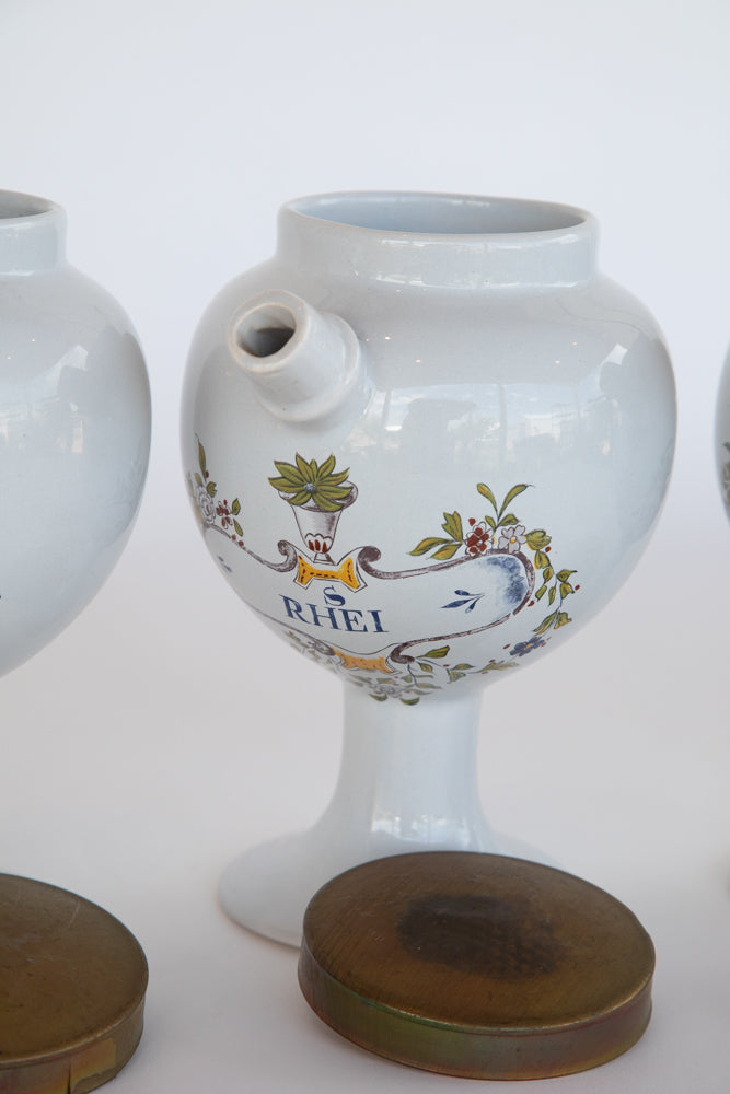 Apothecary Oil Jug with Brass Lid