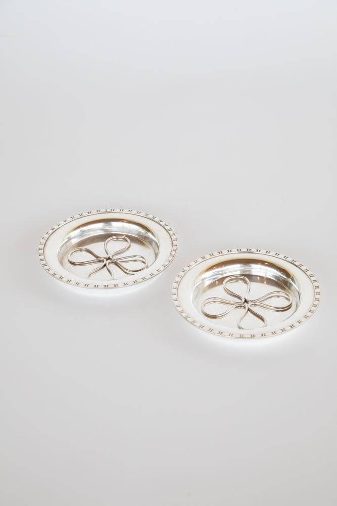 French Silver Plated Coaster with Insert 1910