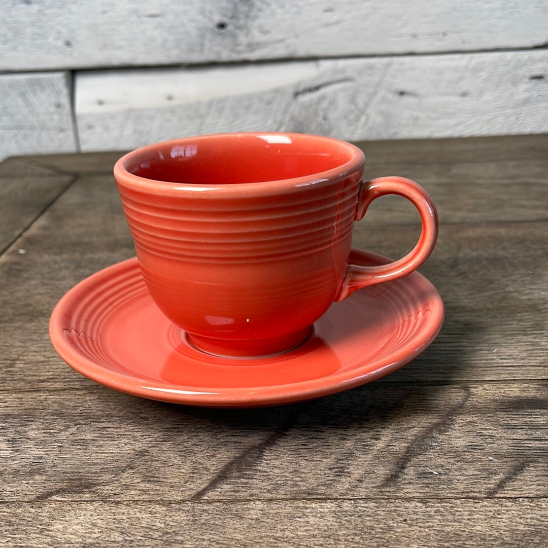 Persimmon Fiestaware Cup & Saucer