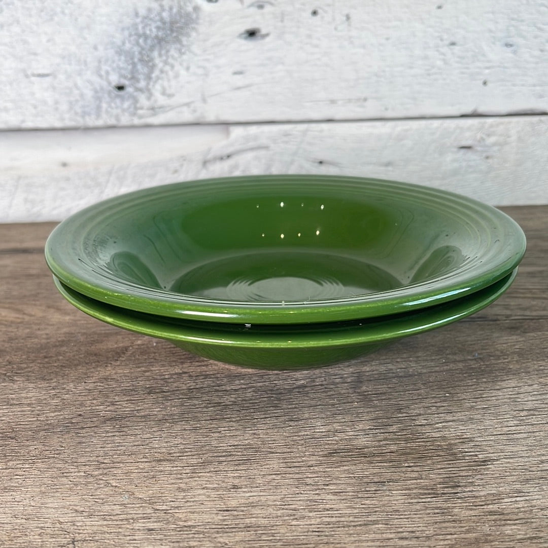 Original Fiestaware Forest Green Flat Rimmed Soup Bowl