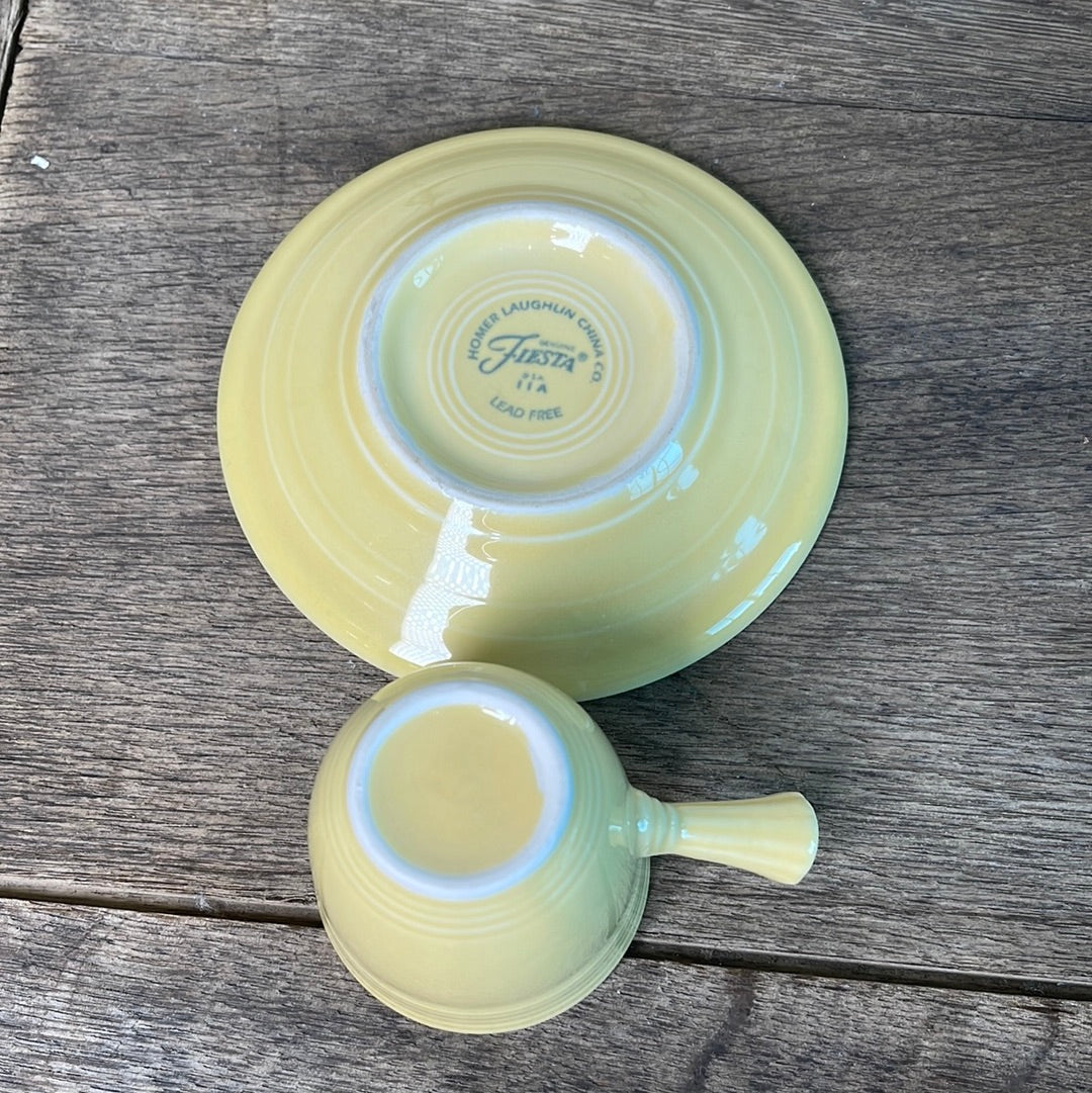 Fiestaware Stick Handle Demitasse Cup & Saucer Set
