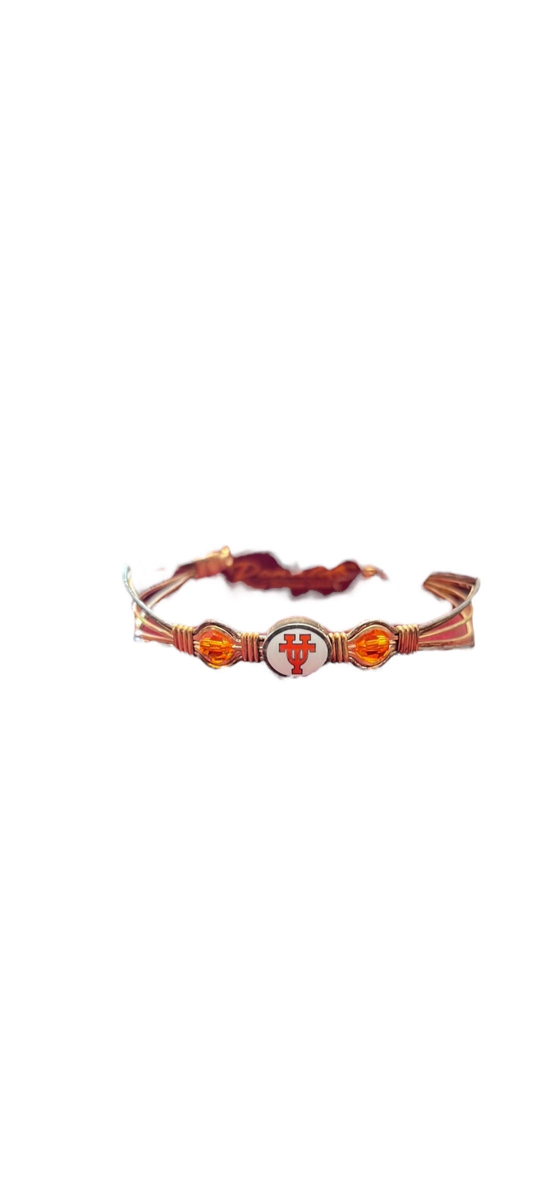 UT Longhorns with two orange jewels Ronaldo bracelet