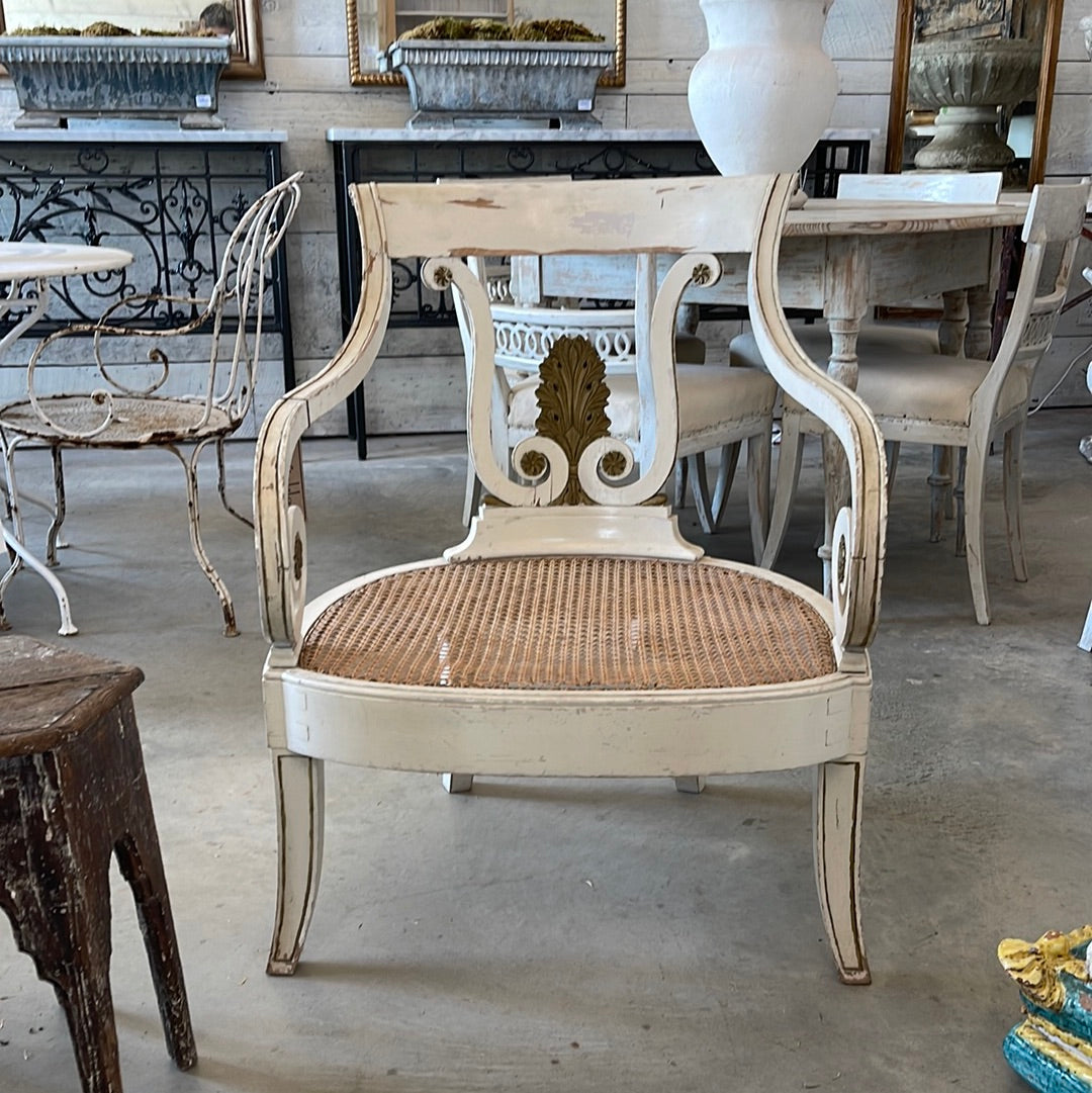 Swedish Armchair with Cain Seat Circa 1870