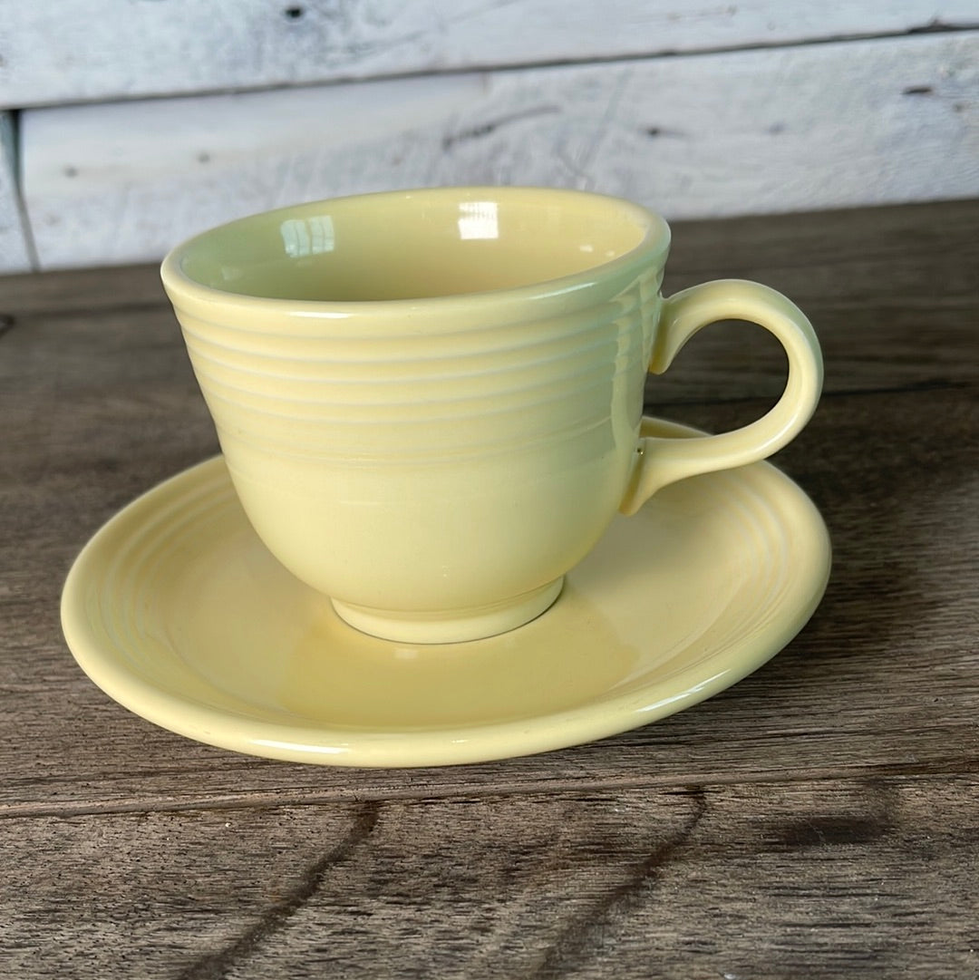 Fiesta ware 1987 Yellow Cup & Saucer