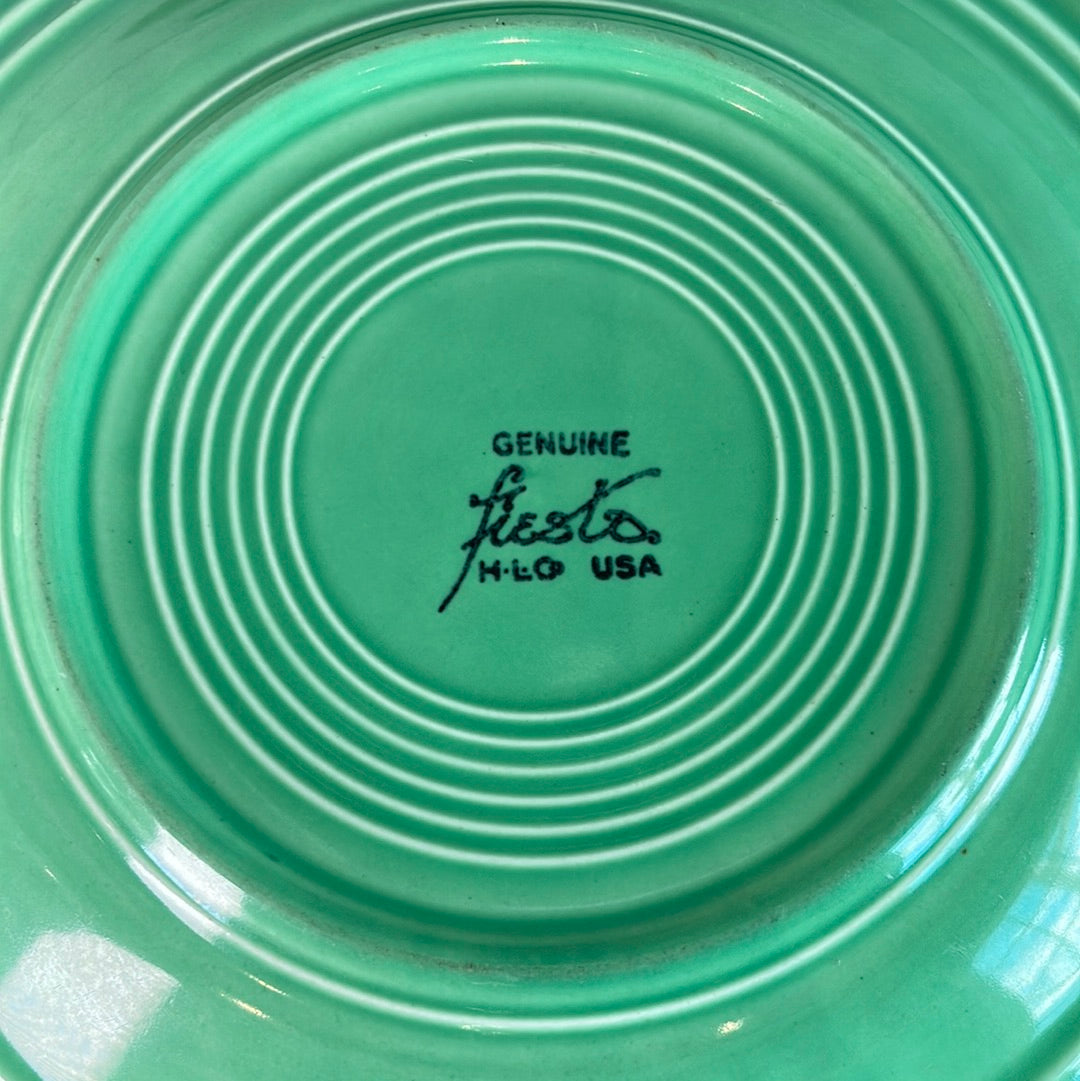Vintage Fiestaware Light Green Dinner Plate Homer Laughlin Fiestaware 9.5" Diameter