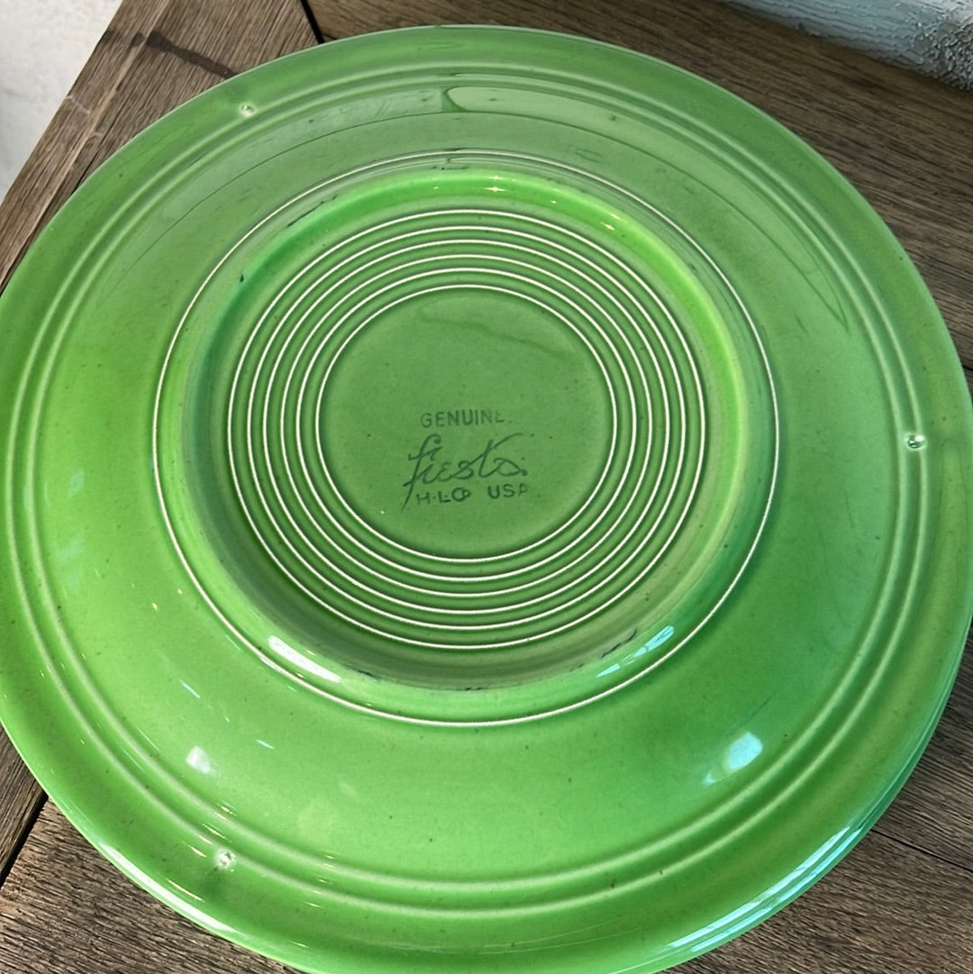 Vintage Fiestaware Medium Green Dinner Plate 10 3/8”