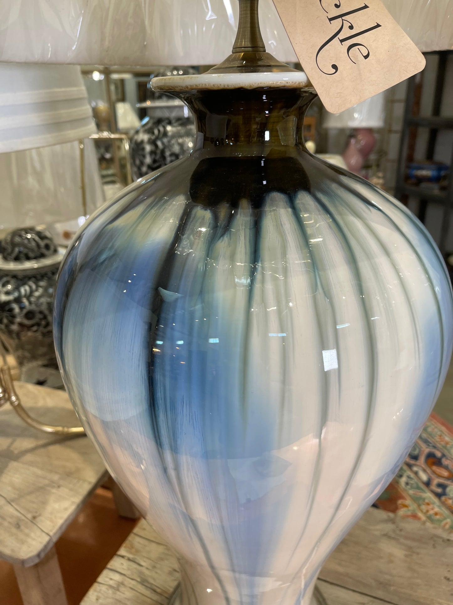 Large Multi Color Lamp with Shade