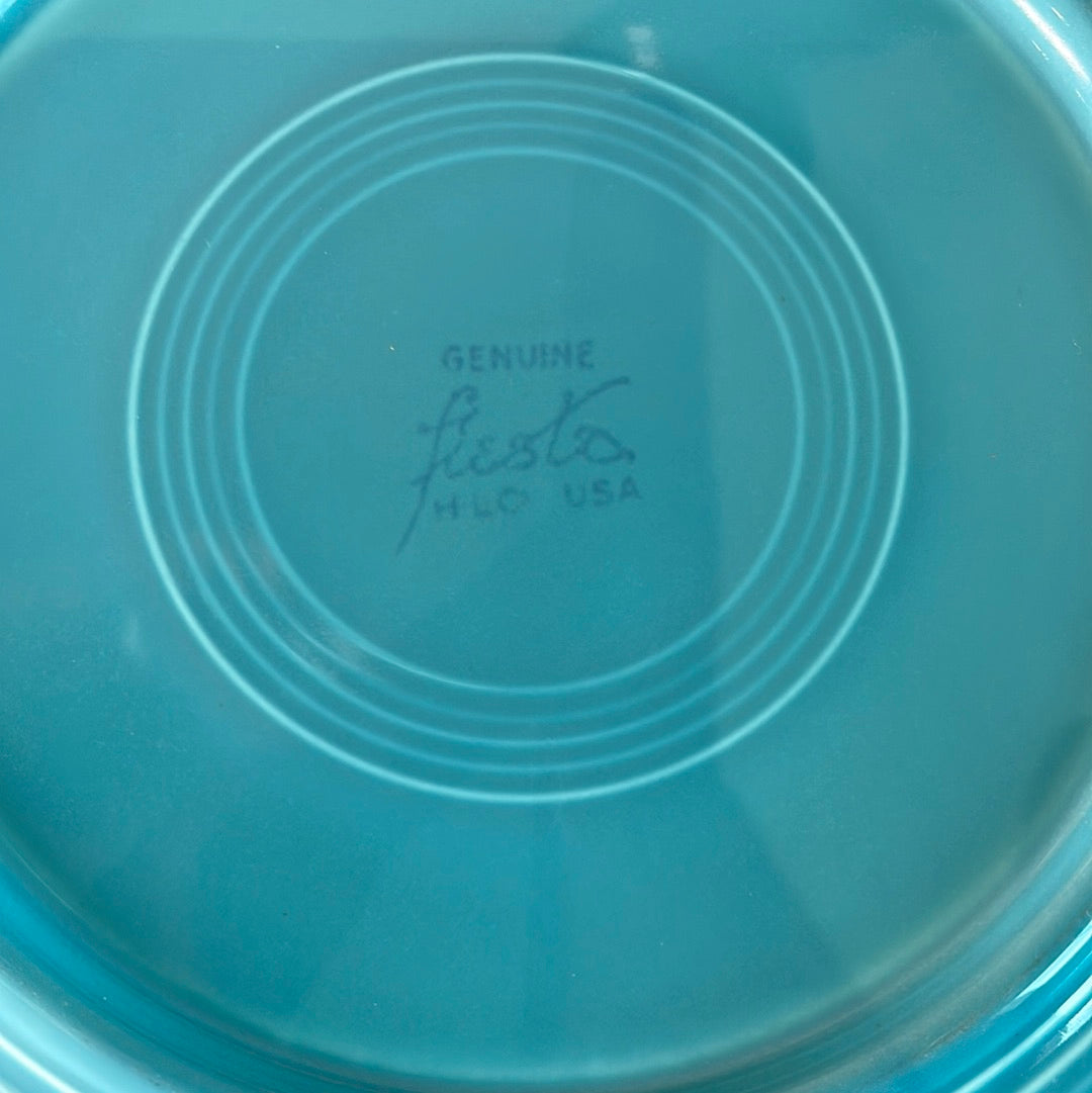 Vintage Turquoise Fiestaware chop platter from Fiestaware