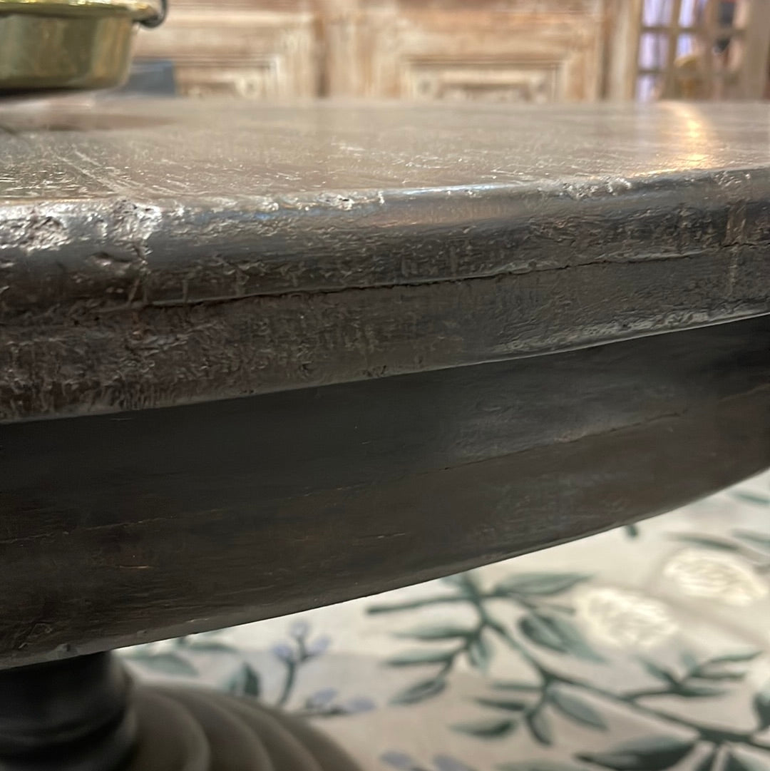 Black Round Reclaimed Dining Table