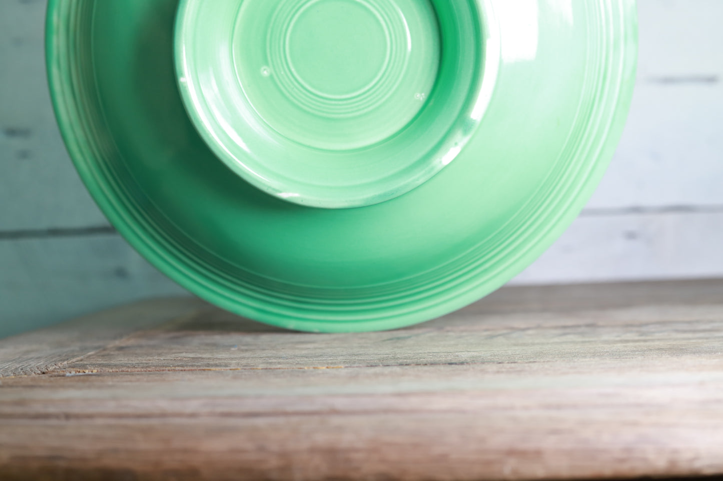 Vintage Fiestaware Green Footed Comporte