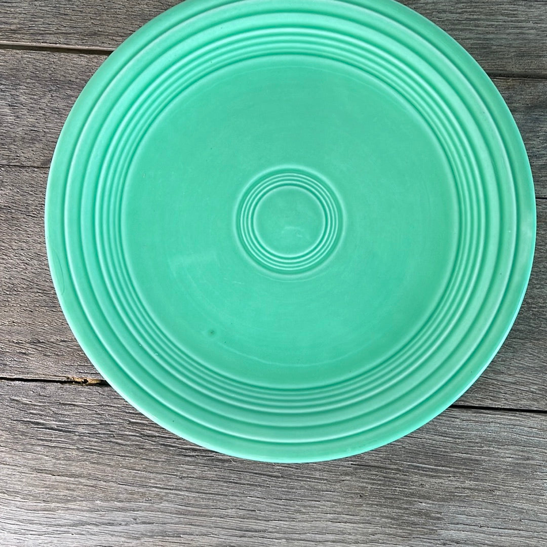Vintage Fiestaware Green Luncheon Plate Homer Laughlin Fiestaware 9.5" Diameter