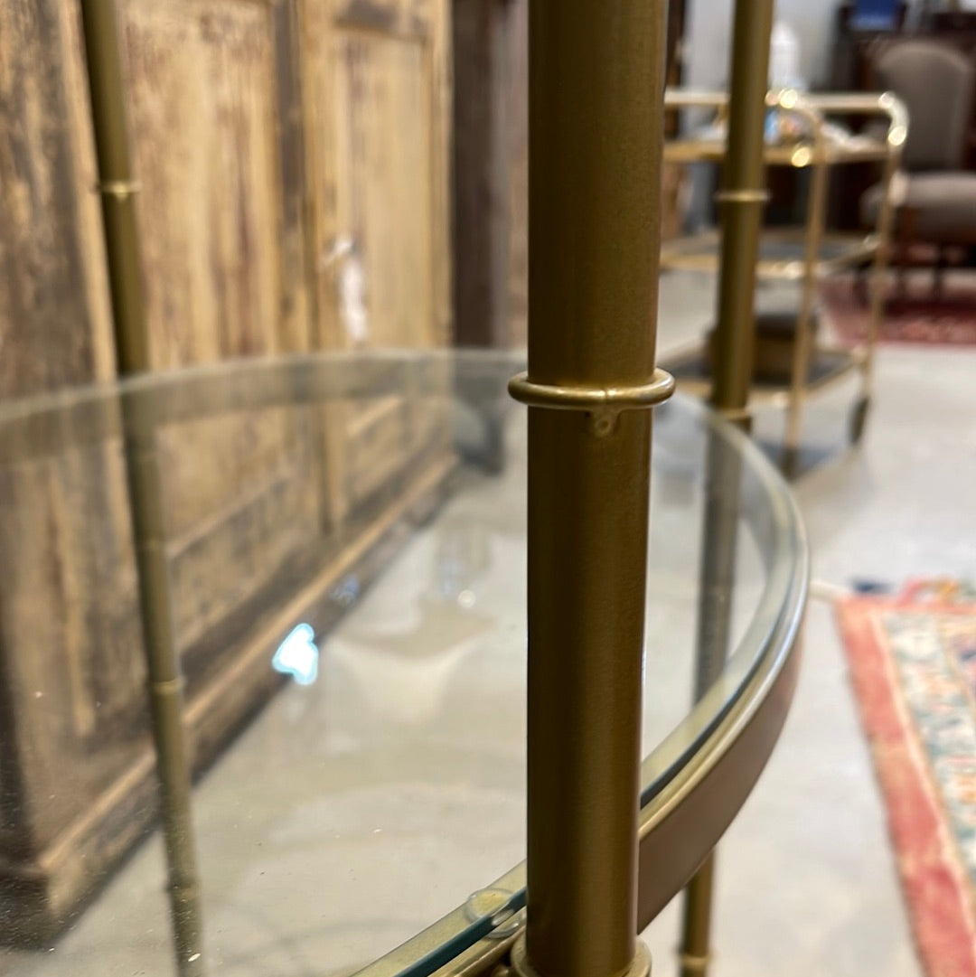 Classic Gold Framed 3-Tier Bar Cart