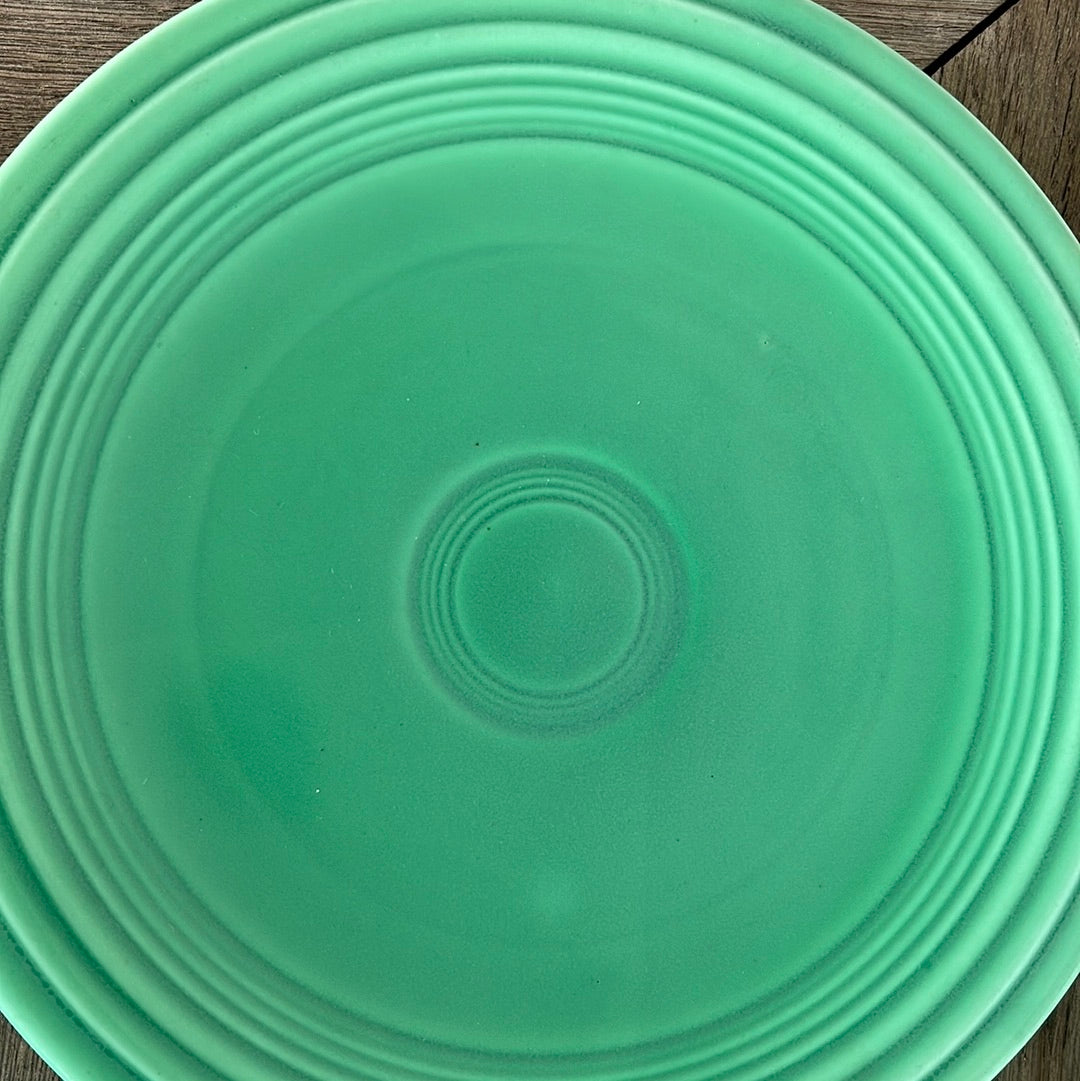 Vintage Fiestaware Green Luncheon Plate Homer Laughlin Fiestaware 9.5" Diameter