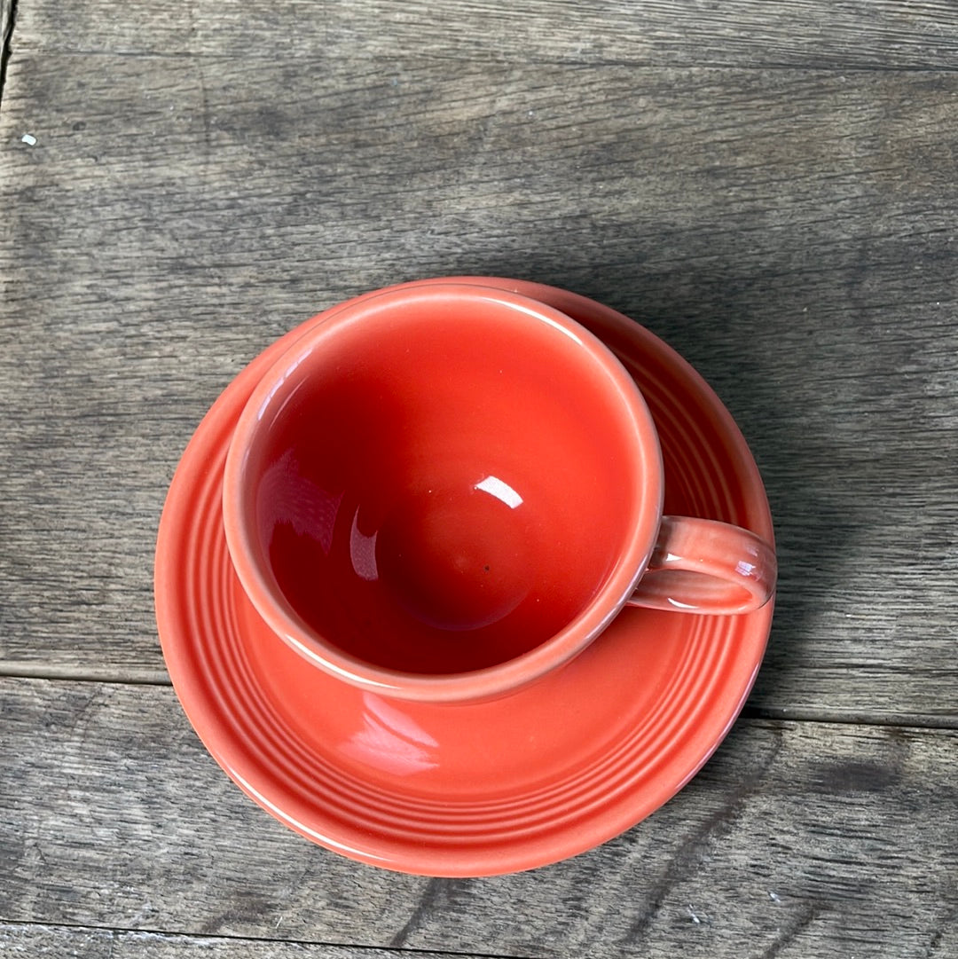 Persimmon Fiestaware Cup & Saucer