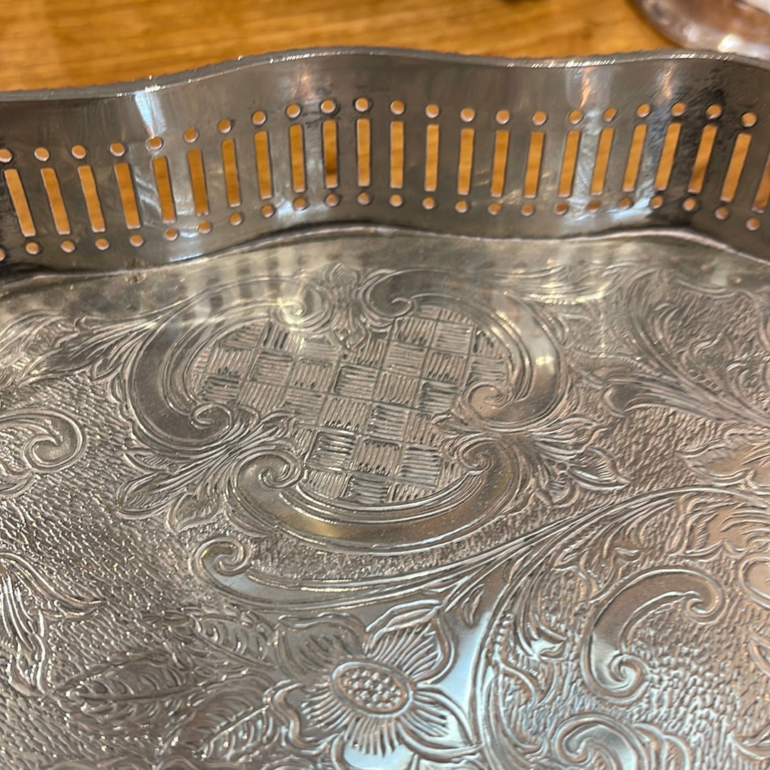Silverplate Tray Claw and Ball Foot