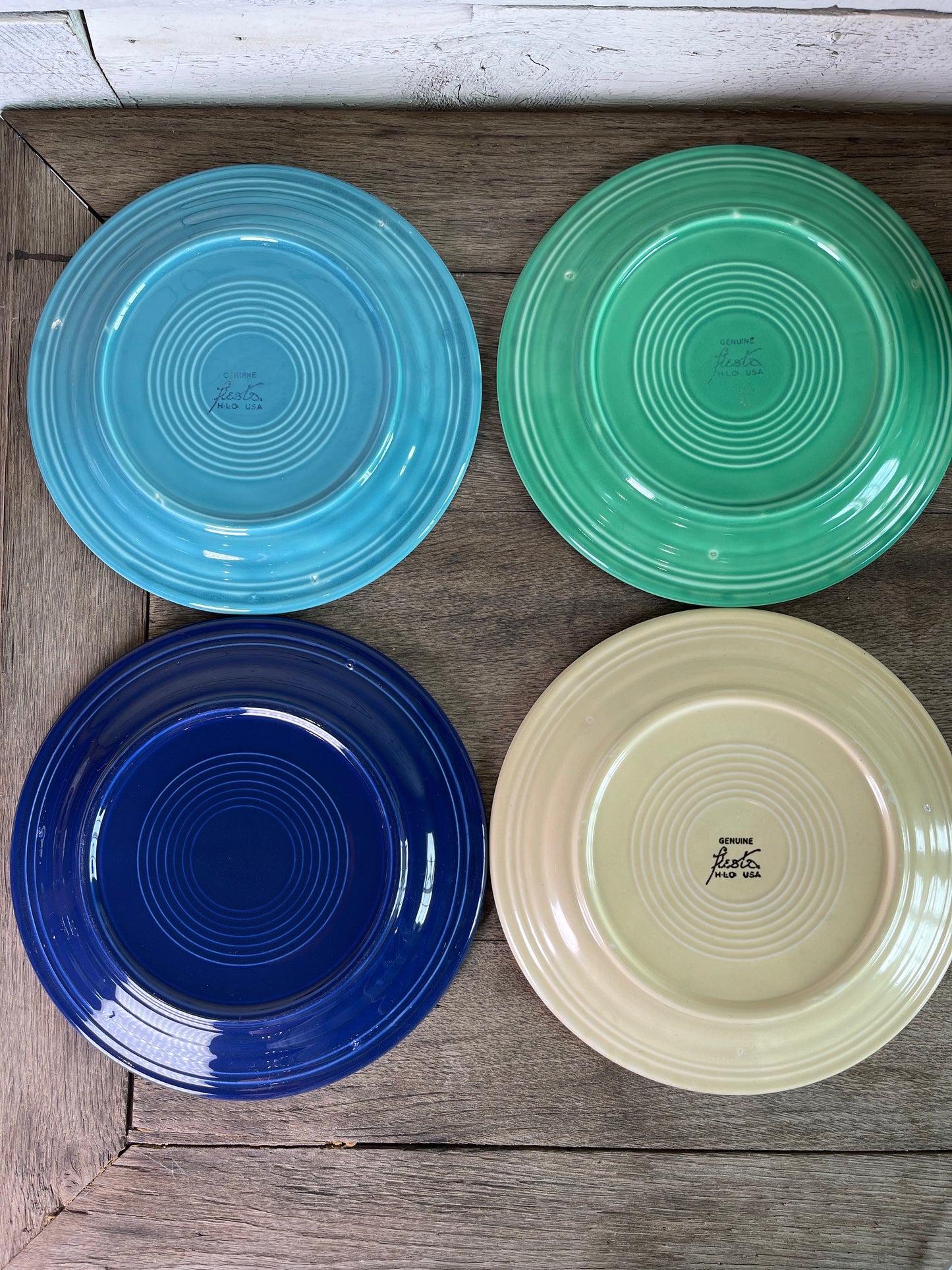 Set of 4 Vintage Homer Laughlin Fiesta Fiestaware Compartment Plate 10"