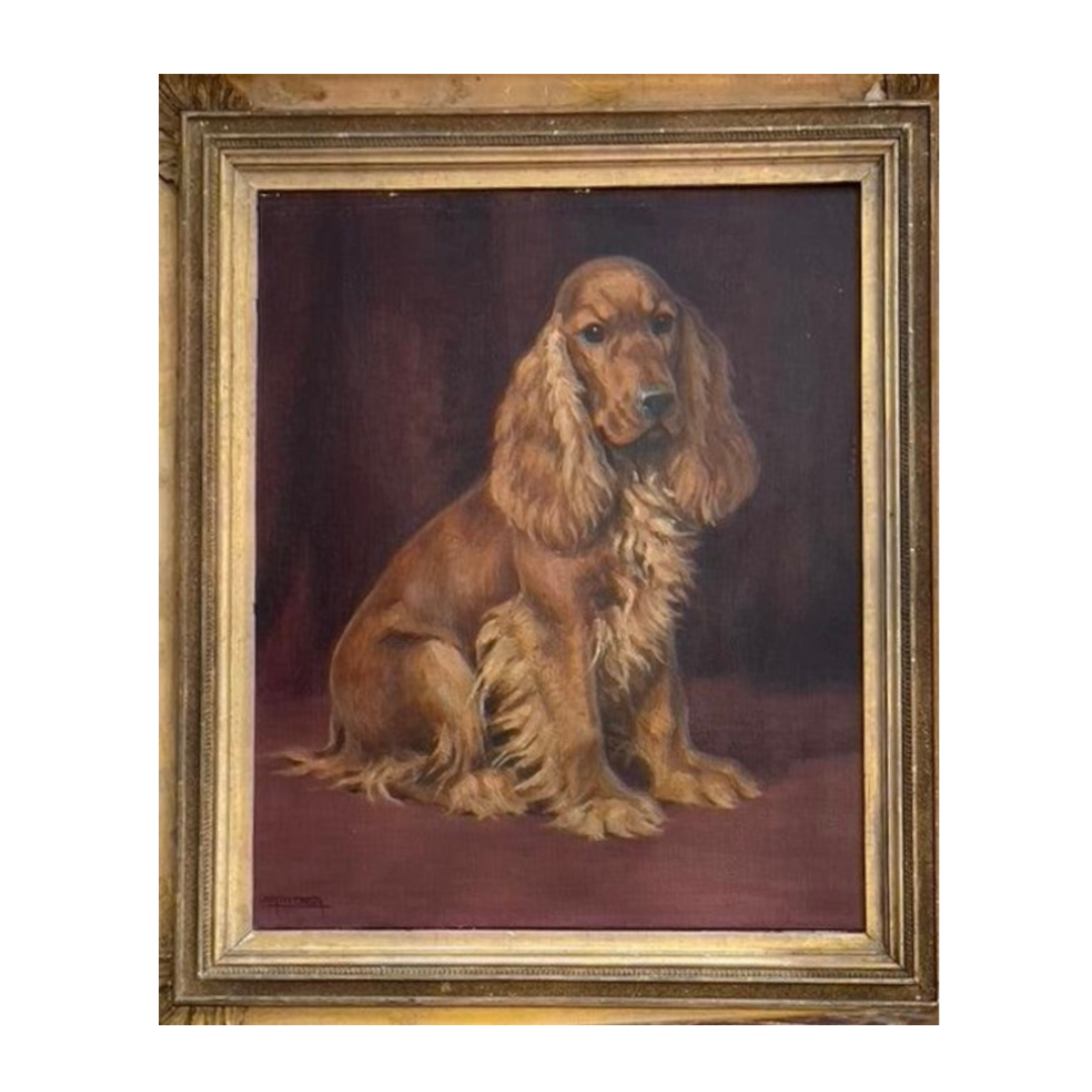 Original Oil on Canvas of a Spaniel