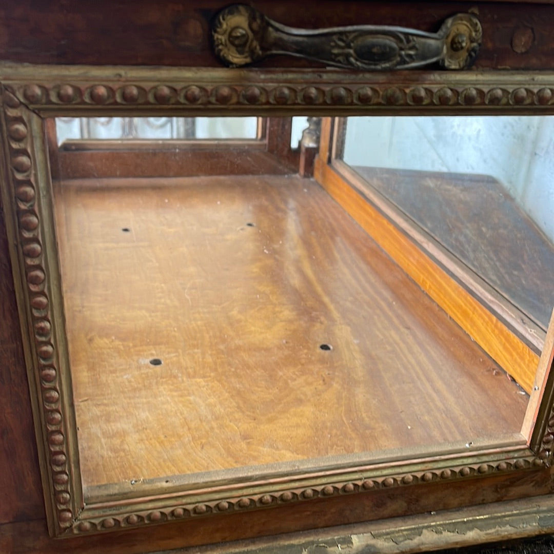 French Display Case Wood and Clear