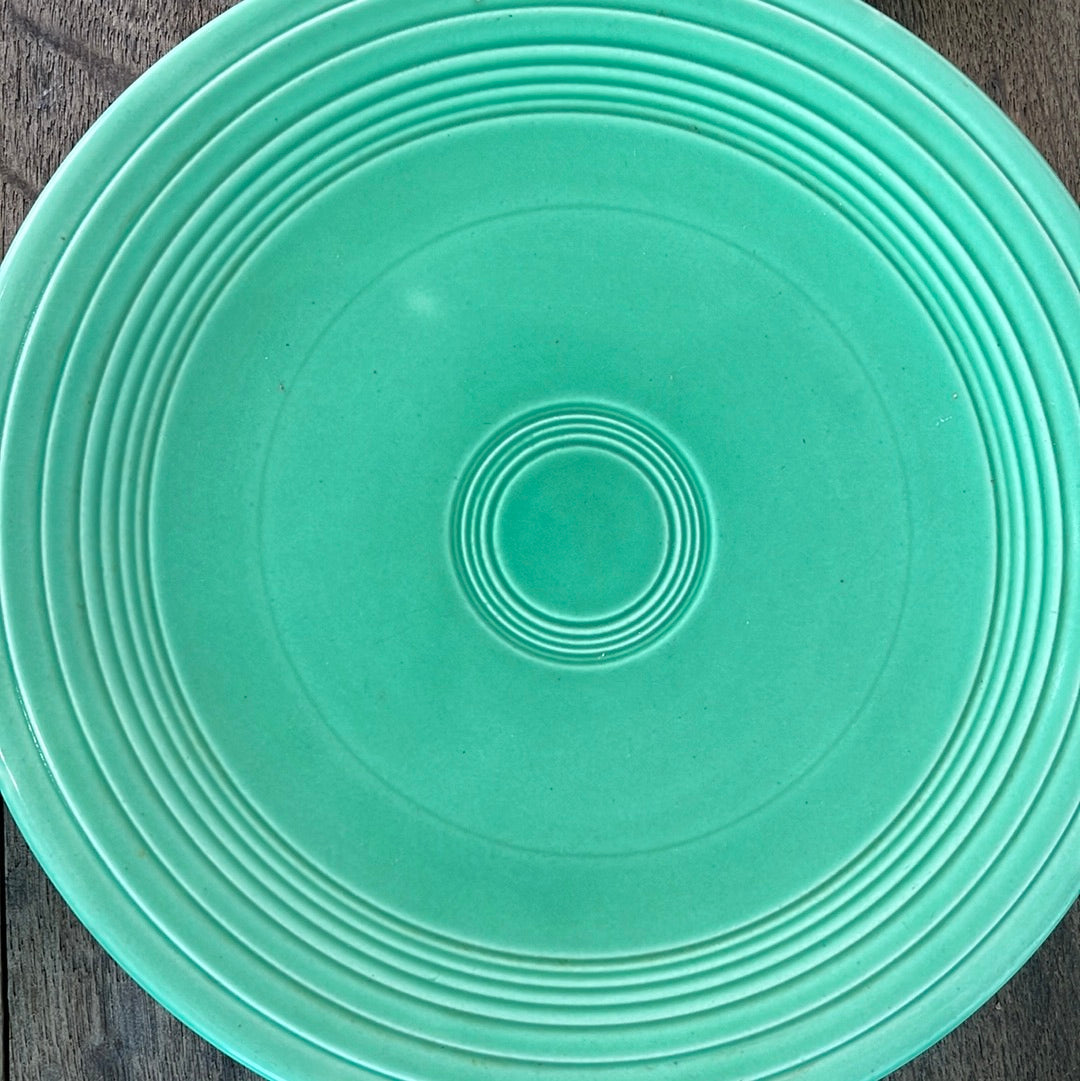 Vintage Fiestaware Green Luncheon Plate Homer Laughlin Fiestaware 9.5" Diameter