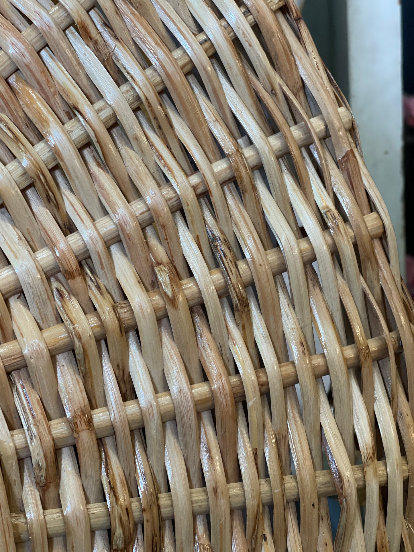 32” Rattan Mirror with Matching Hangar
