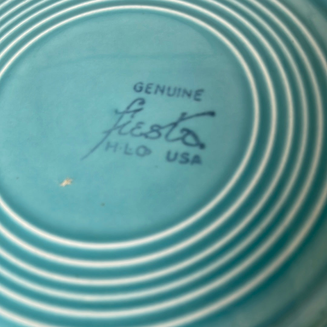 Vintage Fiestaware Turquoise Dinner Plate 10 3/8”