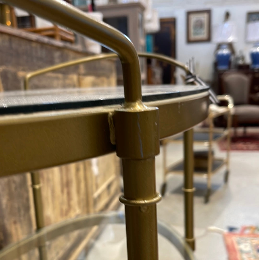 Classic Gold Framed 3-Tier Bar Cart