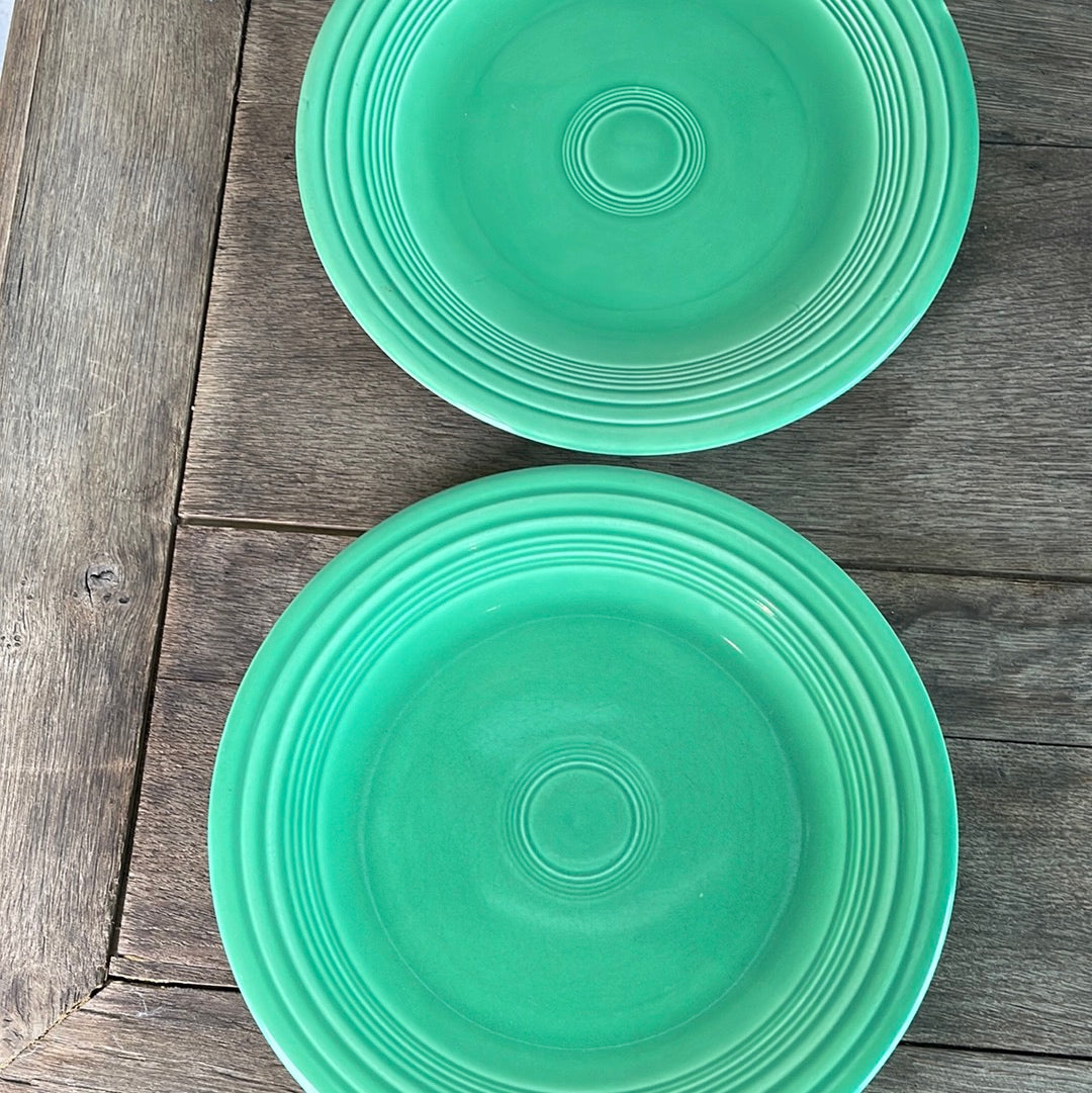Vintage Fiestaware Light Green Dinner Plate Homer Laughlin Fiestaware 9.5" Diameter
