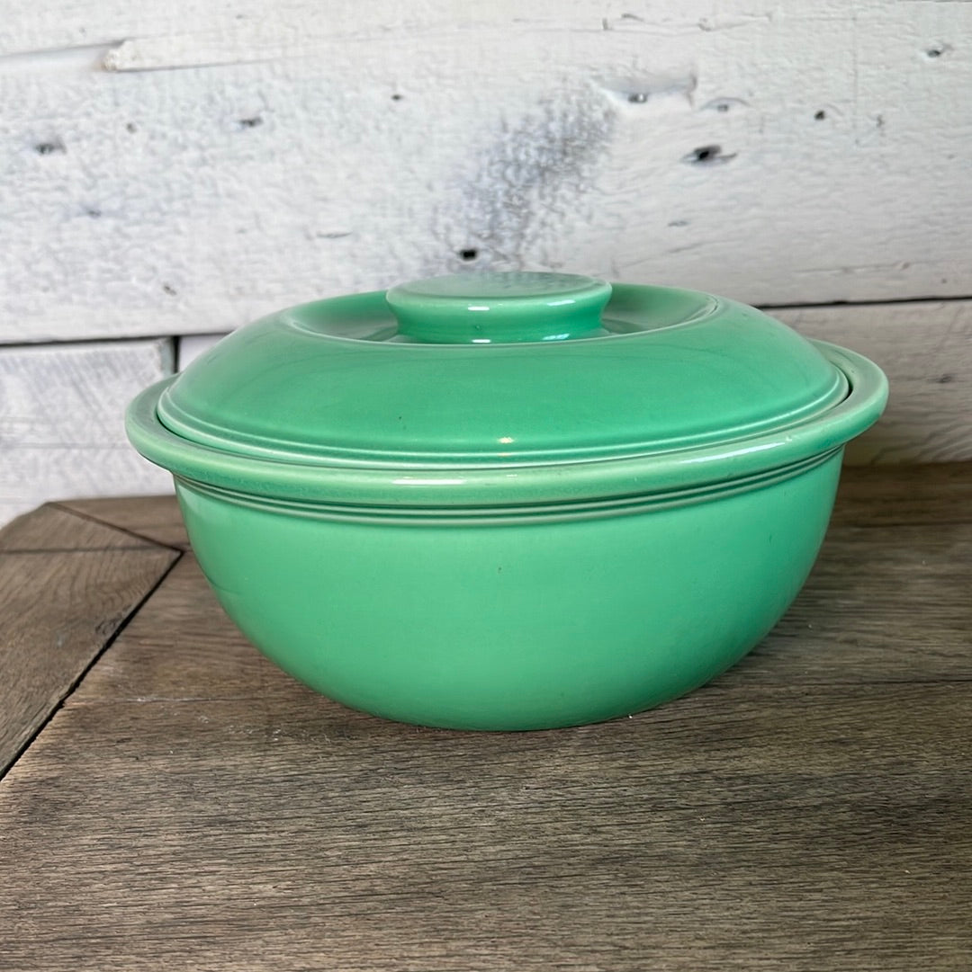 Vintage Fiestaware Homer Laughlin Fiesta Kitchen Kraft Individual Casserole in Light Green 8"