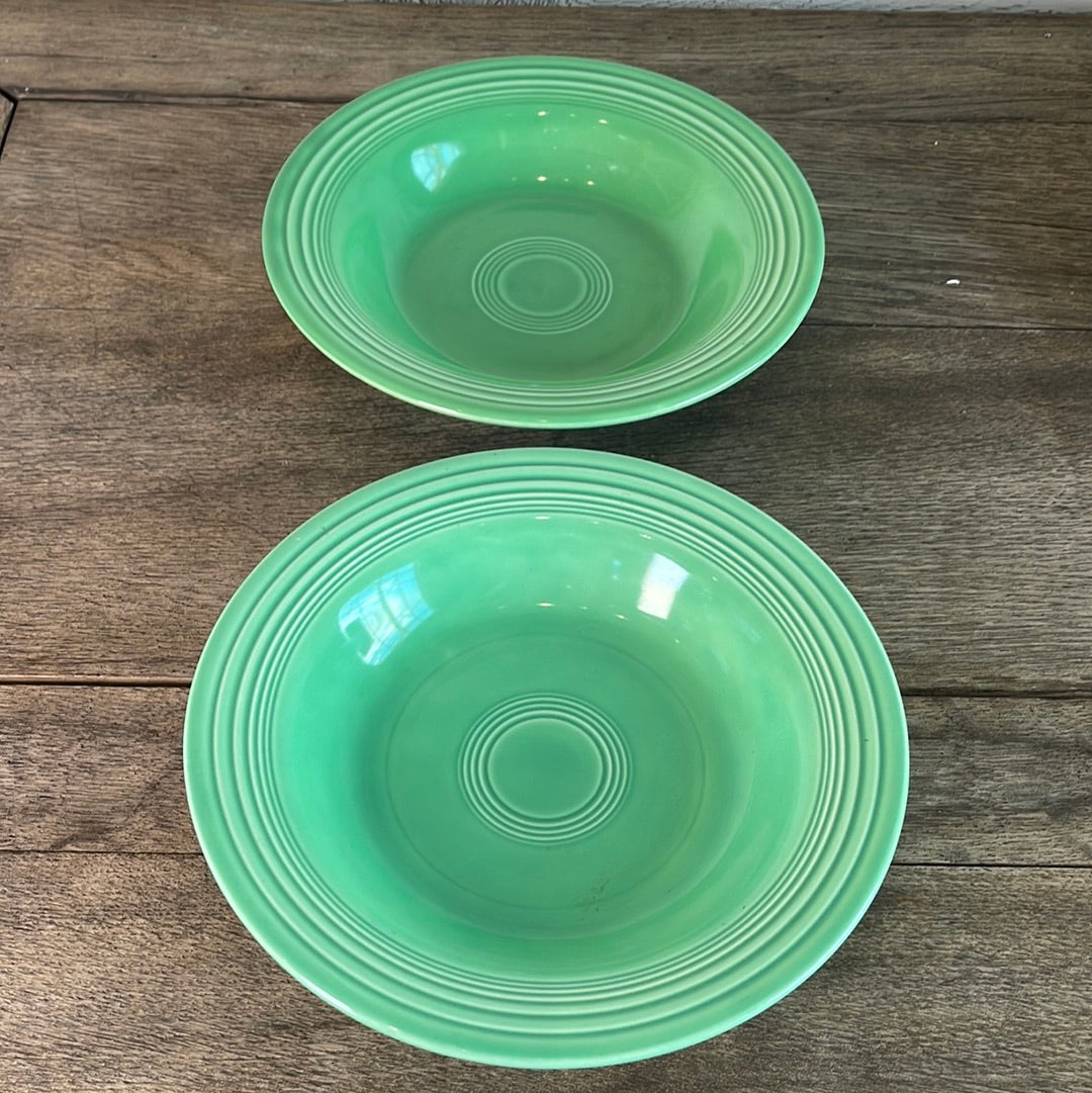 Vintage Fiestaware Pasta Soup Bowl Original Light Green
