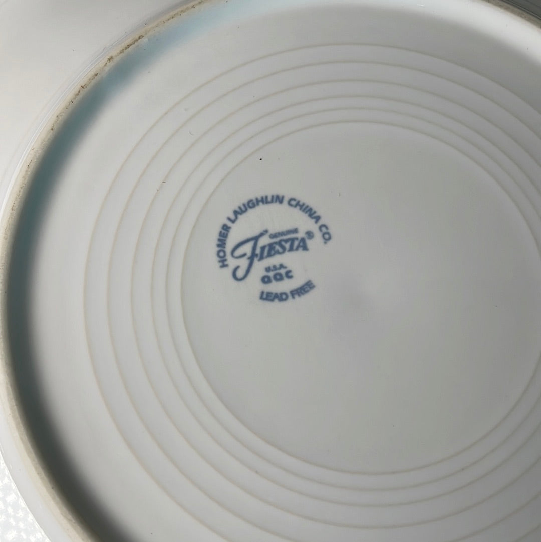 Fiesta Ware White Dinner Plate Homer Laughlin Fiestaware 10.5" Diameter