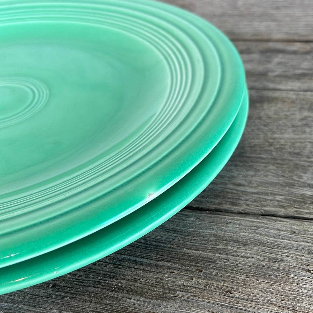 Vintage Fiestaware Light Green Dinner Plate Homer Laughlin Fiestaware 9.5" Diameter