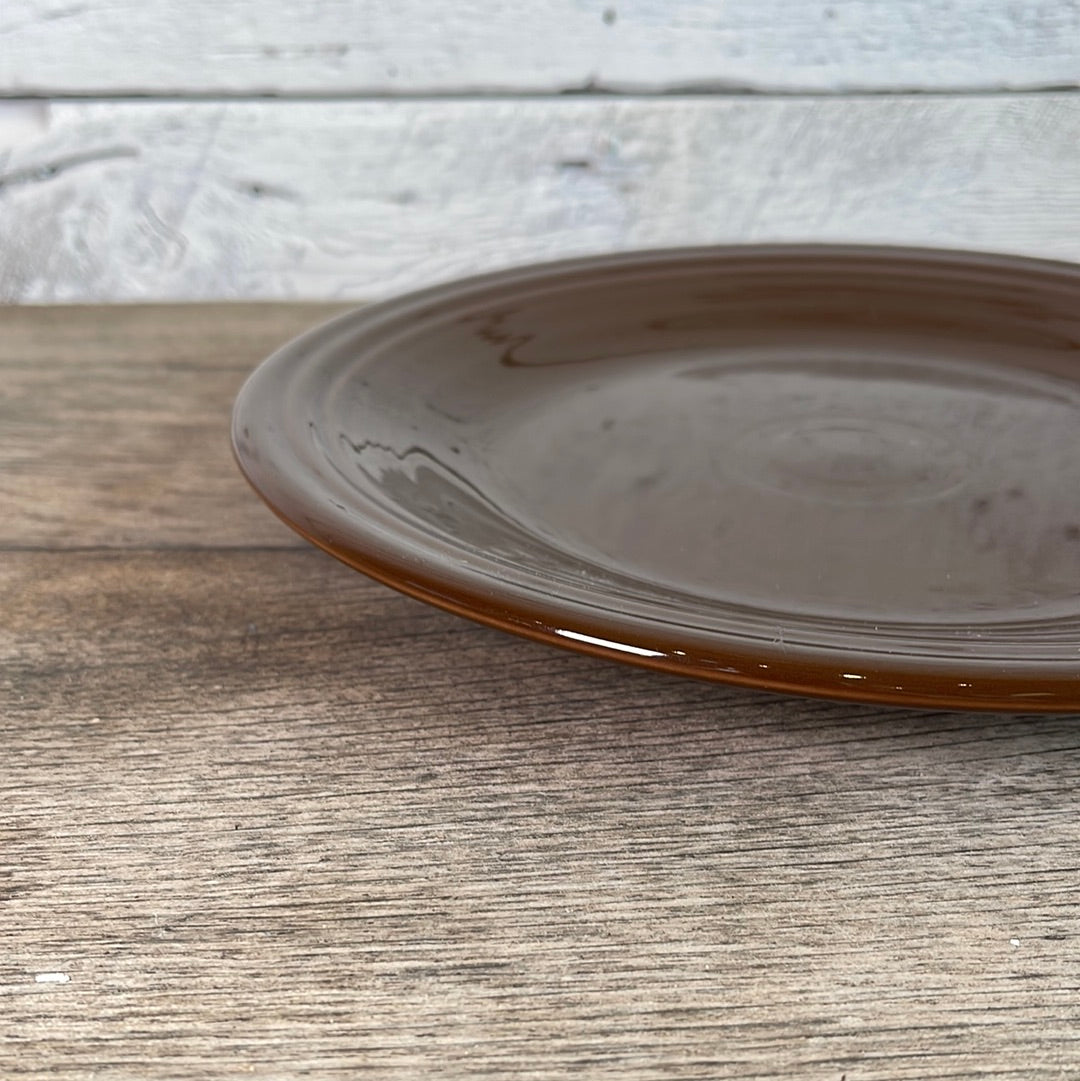 Fiesta Ware Chocolate Brown Dinner Plate Homer Laughlin Fiestaware 10.5" Diameter