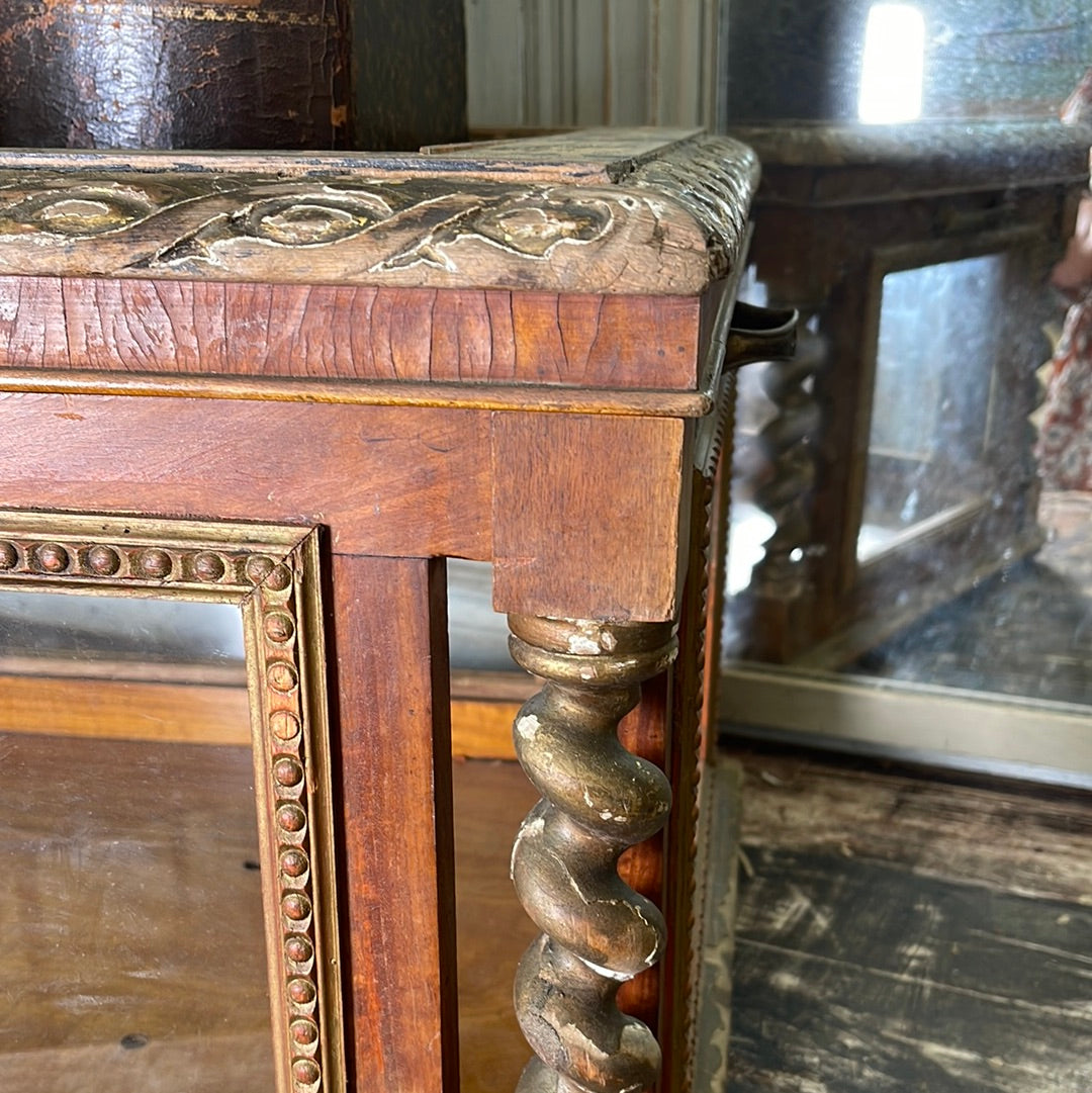 French Display Case Wood and Clear