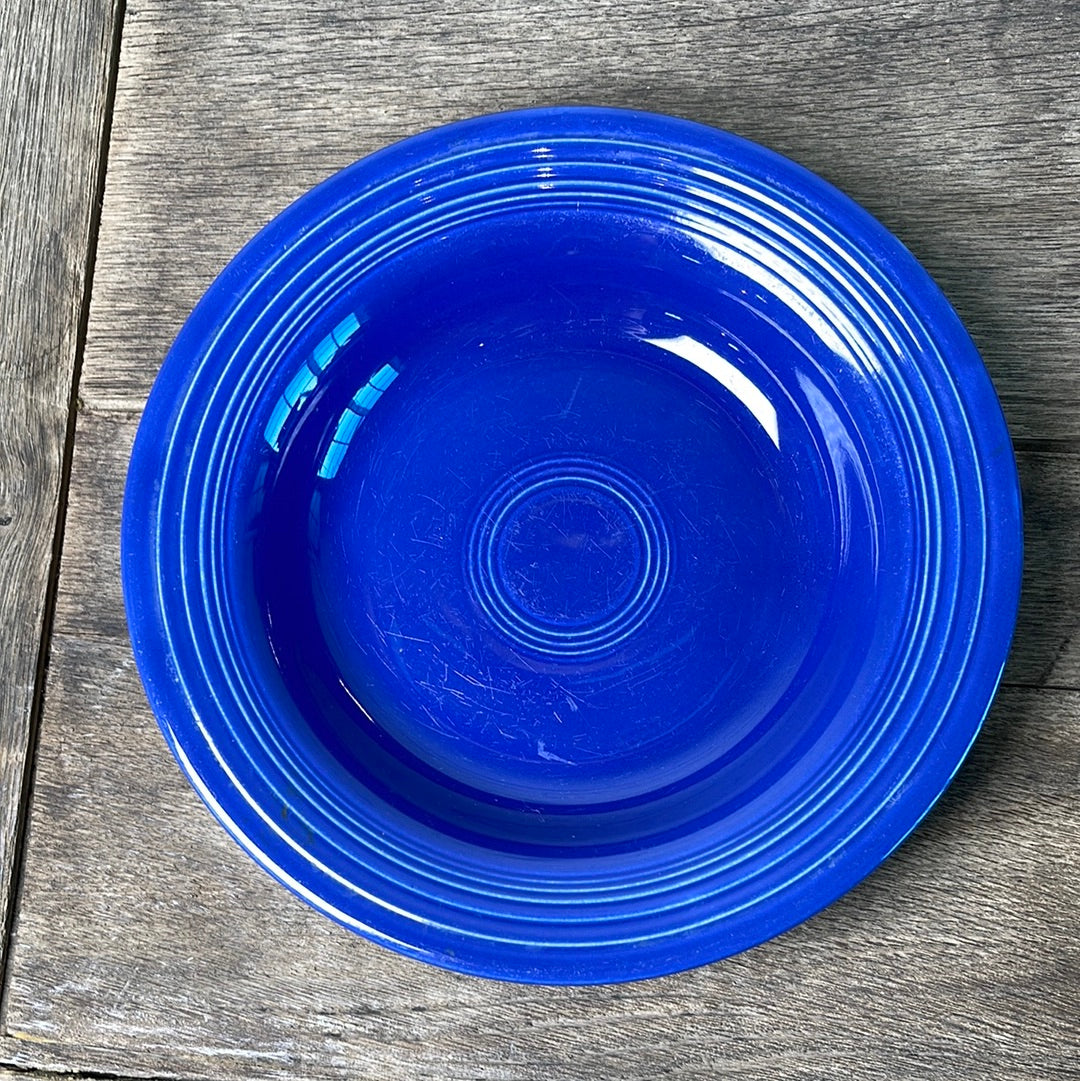 Vintage Fiestaware Cobalt Rim Soup Bowl