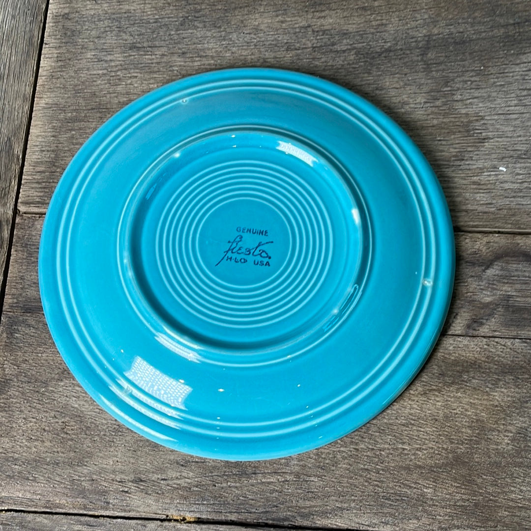 Vintage Fiestaware Turquoise 9.5” Luncheon Plate Fiesta ware
