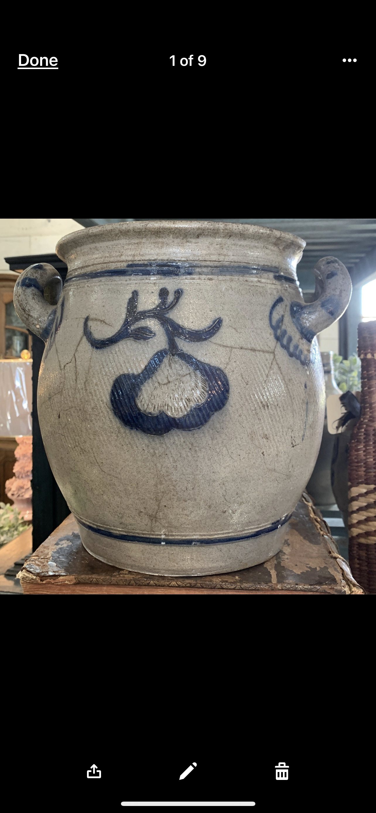6L German Made Westerwald Stoneware Crock