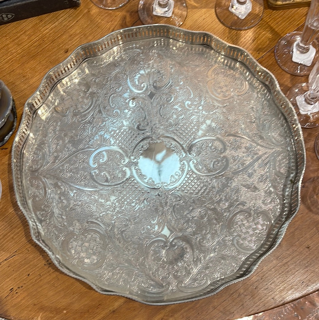 Silverplate Tray Claw and Ball Foot