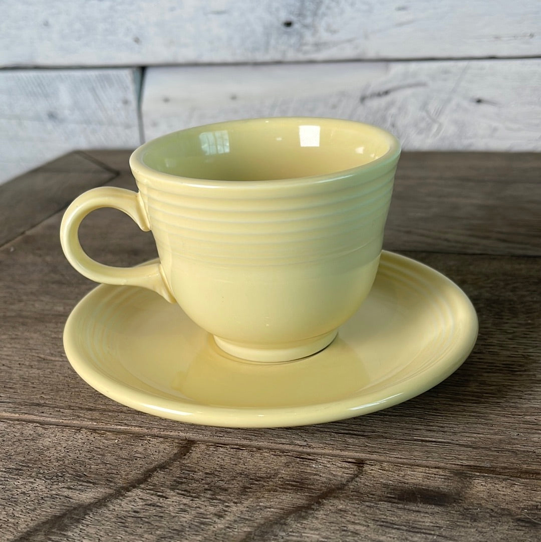 Fiesta ware 1987 Yellow Cup & Saucer
