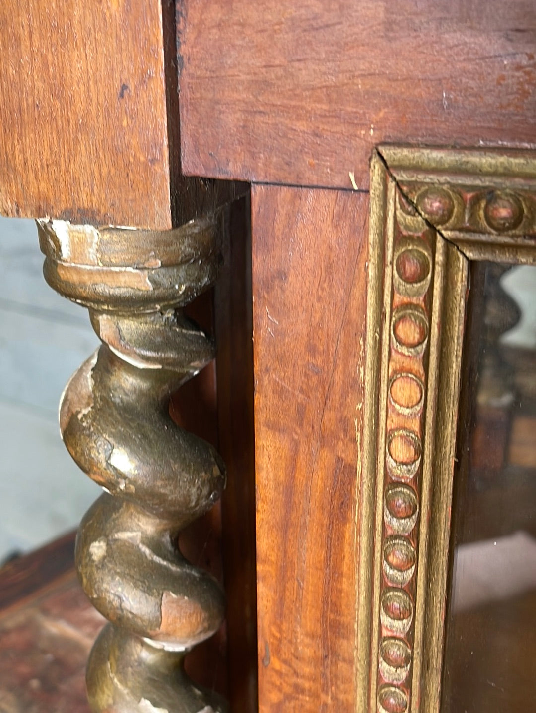 French Display Case Wood and Clear