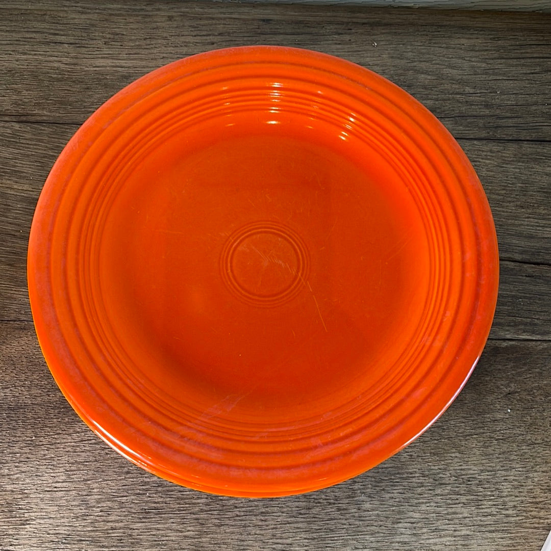 Vintage Fiestaware Original Red Dinner Plate 10 3/8”