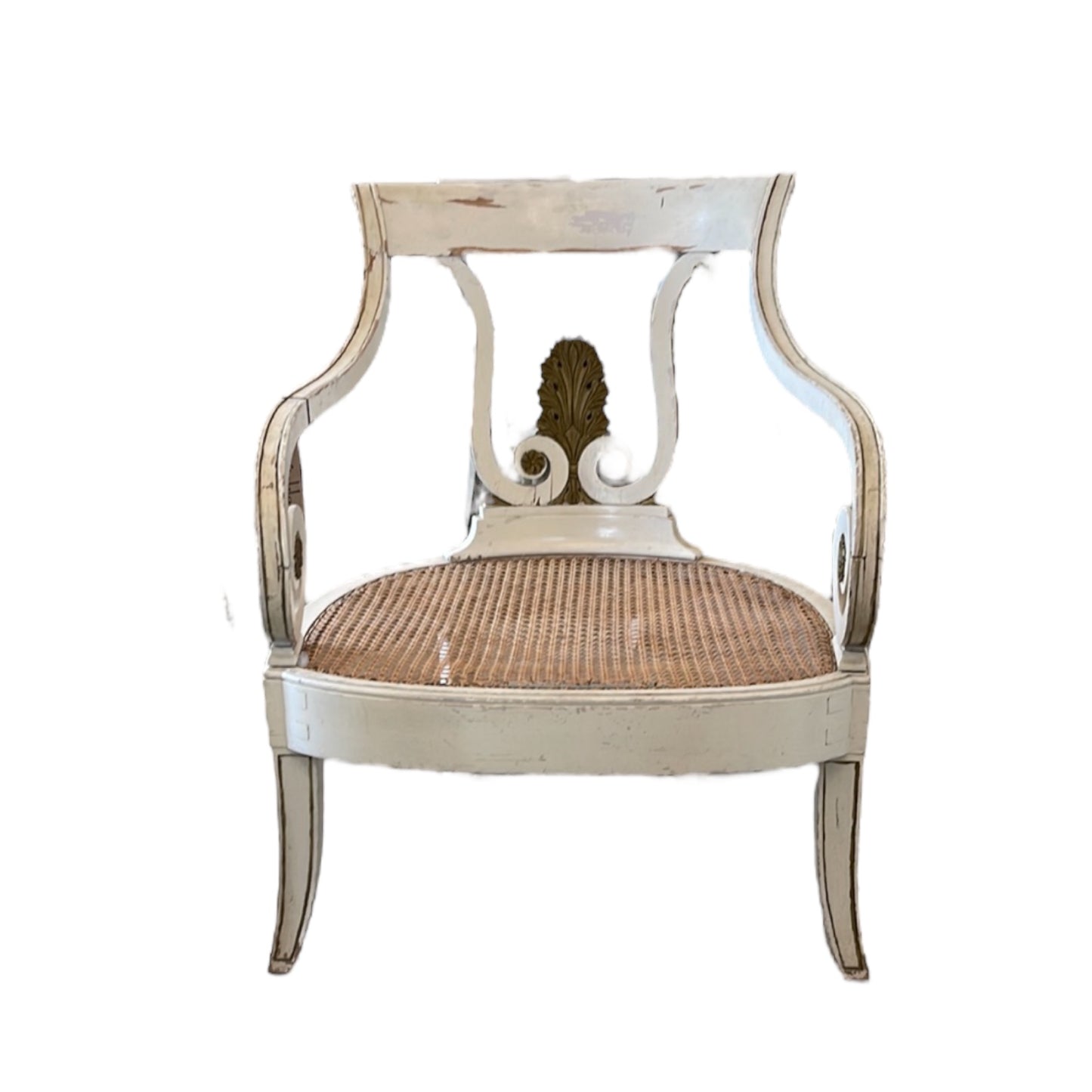 Swedish Armchair with Cain Seat Circa 1870